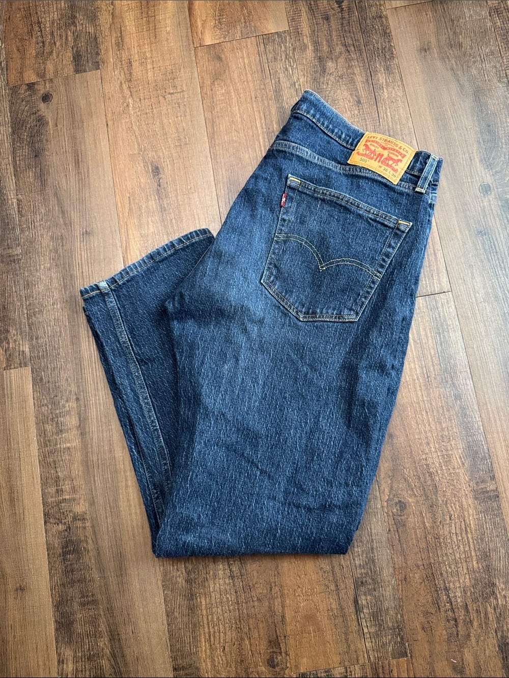 Levi's Men's Straight Jeans in Indigo Blue Denim
